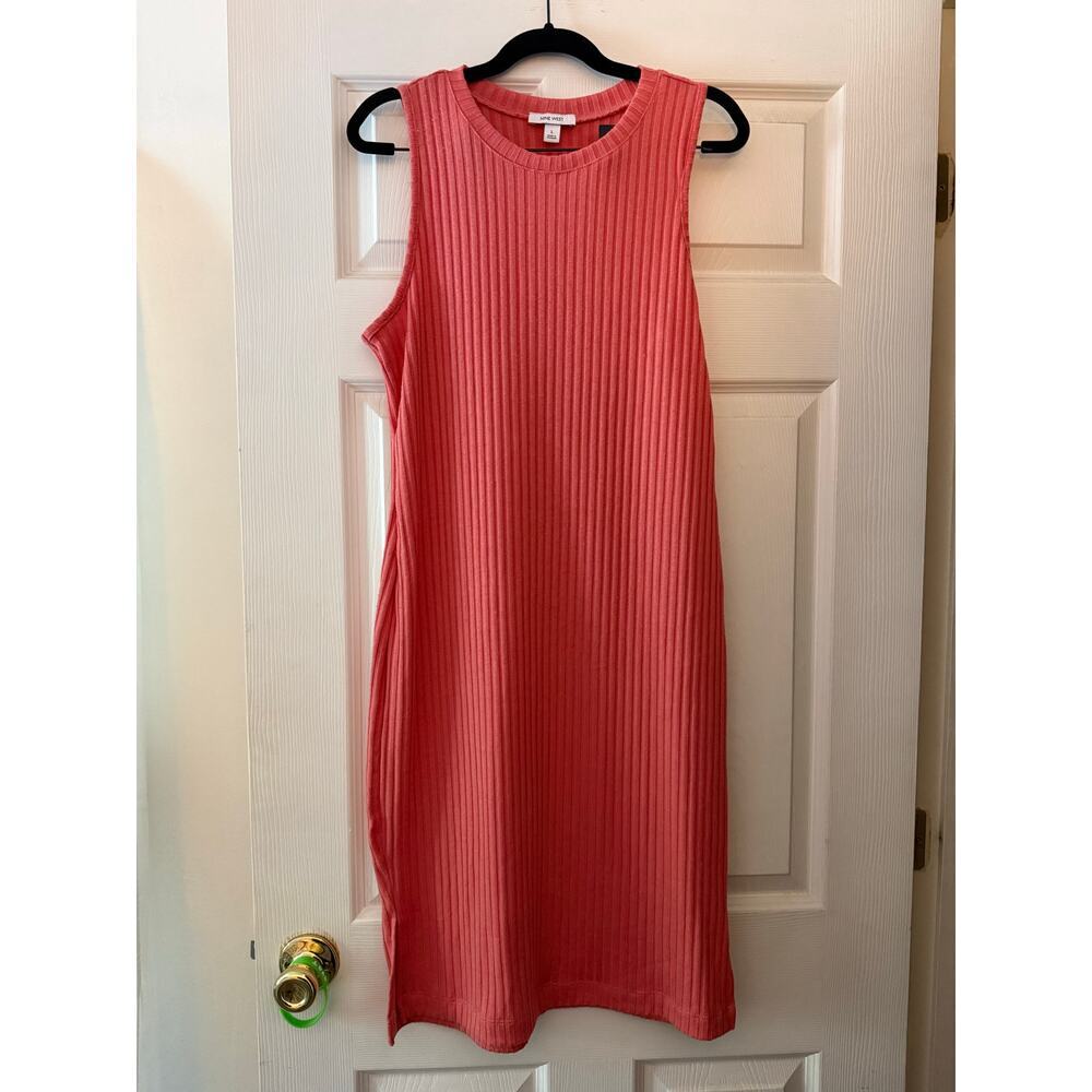 Pink Ribbed Dress By Nine West Size Large